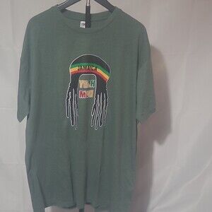 Y&S Jamaica Yeah Mon Green Graphic Cotton Polyester XL Short Sleeve T-Shirt